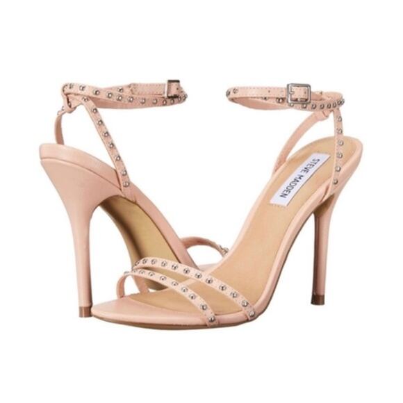 Steve Madden Women’s Pink Wish Blush Studded Ankle Strap Heeled Sandals Size 10M - Picture 2 of 10